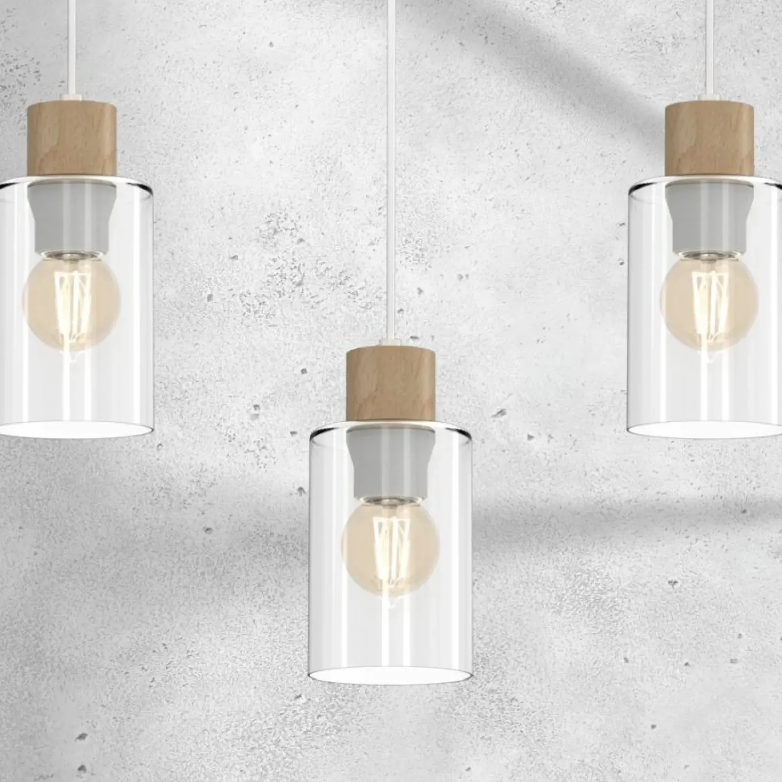Sklep Kaja Biało-brązowa lampa wisząca nad wyspę kuchenną MLP8555 MADERA | Kaja Hot