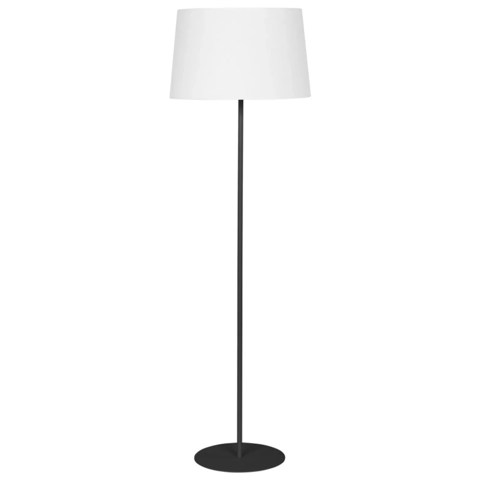 Sklep Kaja Biało-czarna lampa podłogowa na prostej nodze TK 5547 z serii MAJA* Lampy Podłogowe Z Abażurem