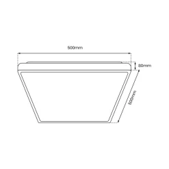 Sklep Kaja Biało-czarny plafon do korytarza, wbudowany LED ML7932 z serii QUADRO | Kaja Ośw* Lampy Led|Plafony Nowoczesne