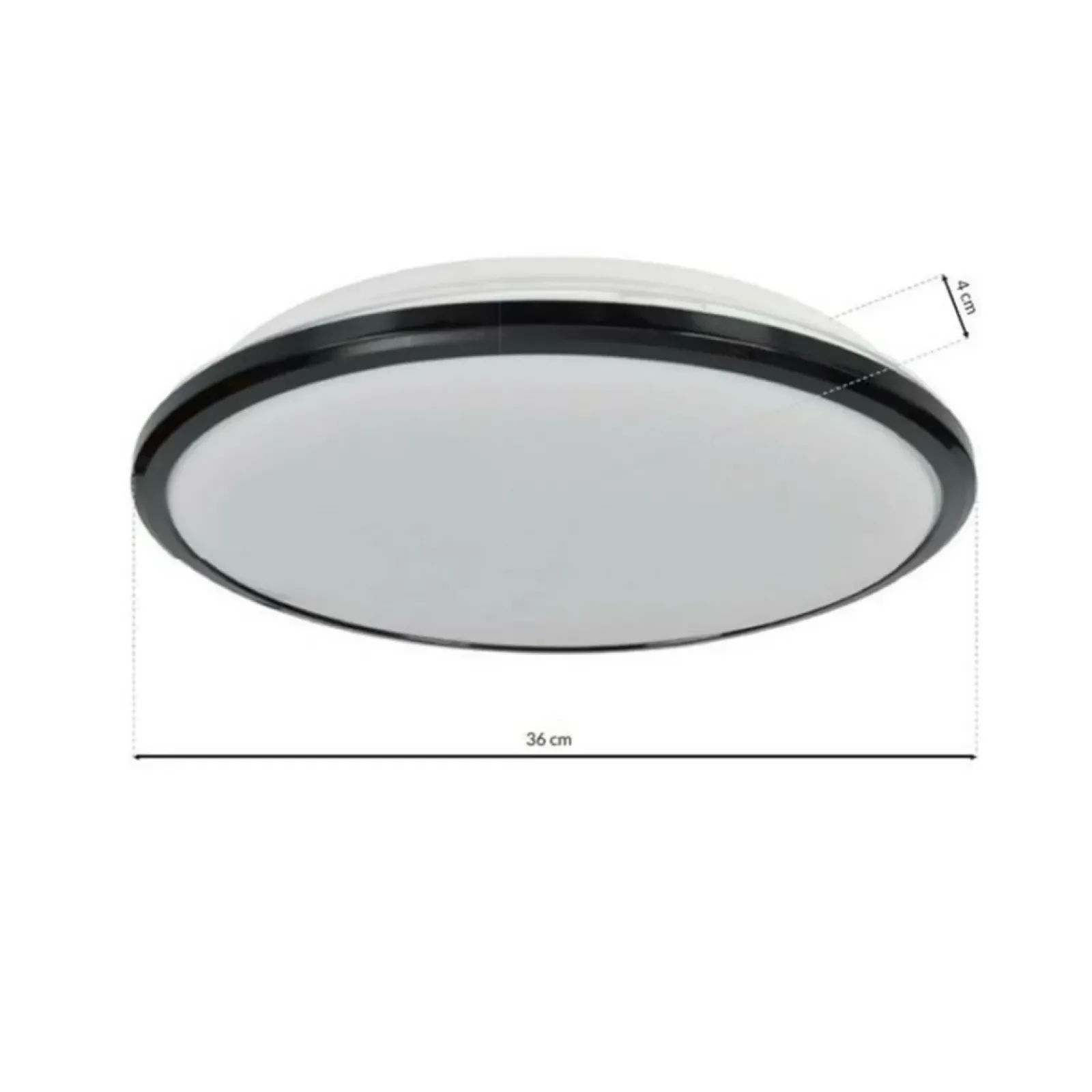 Sklep Kaja Biało-czarny plafon sufitowy, ochrona IP44 ML6404 z serii TERMA | Kaja Oświetlen* Plafony Nowoczesne|Lampy Led