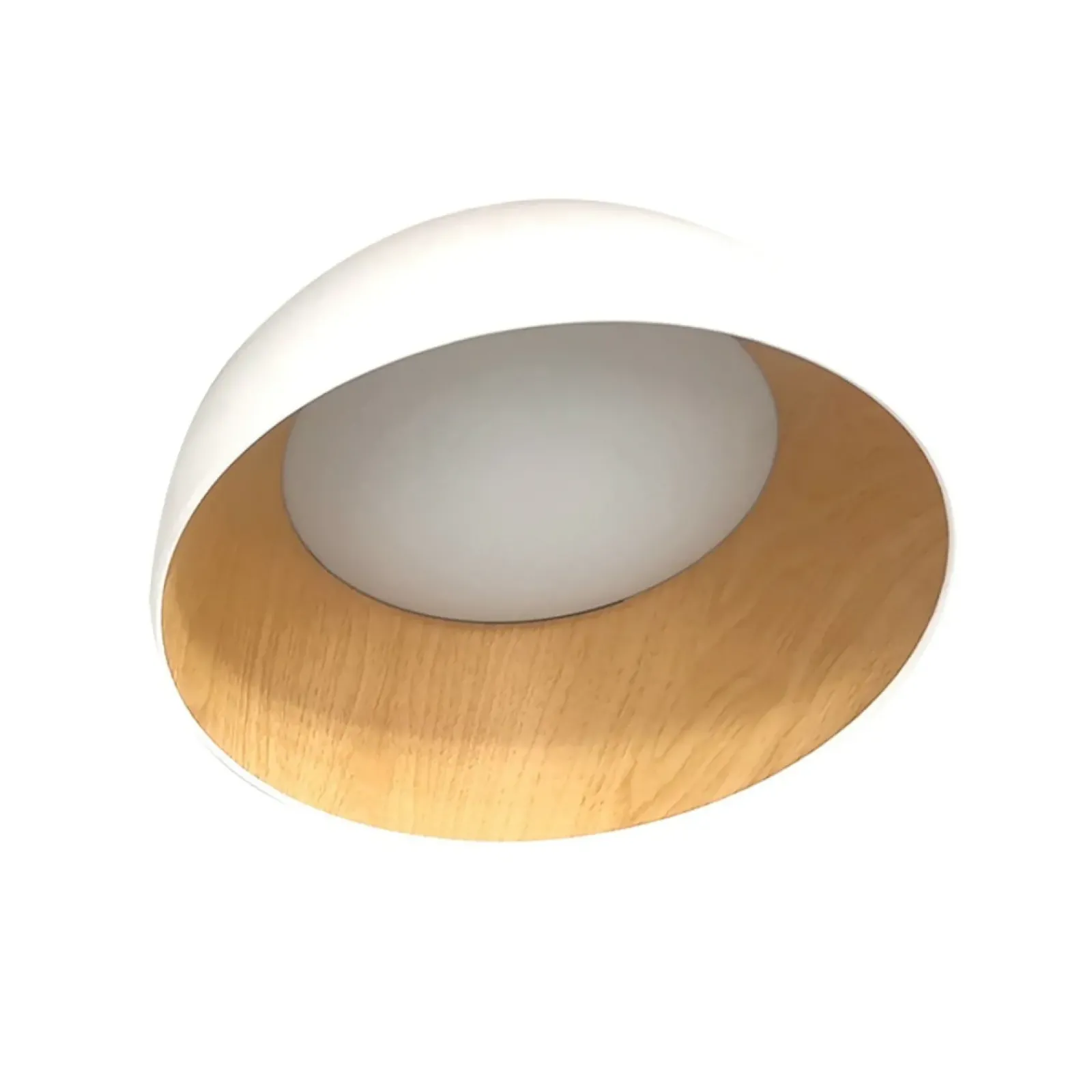 Sklep Kaja Biało-drewniana lampa sufitowa plafon 13-24169 TRENTO | Kaja* Lampy Led|Plafony Nowoczesne