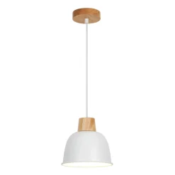Sklep Kaja Biało-drewniana lampa wisząca do stylowej kuchni P21031MORLO | Kaja Flash Sale