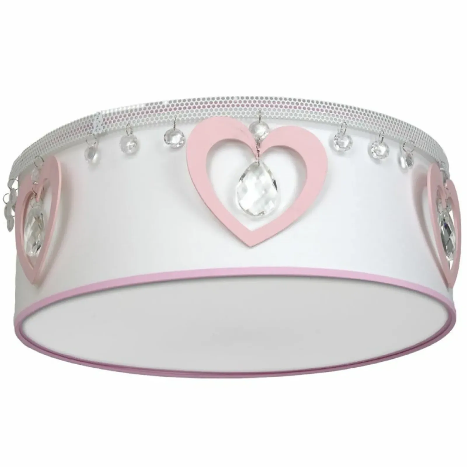 Sklep Kaja Biało-różowa lampa plafon dziecięcy - serduszka MLP8279 HEART | Kaja Clearance
