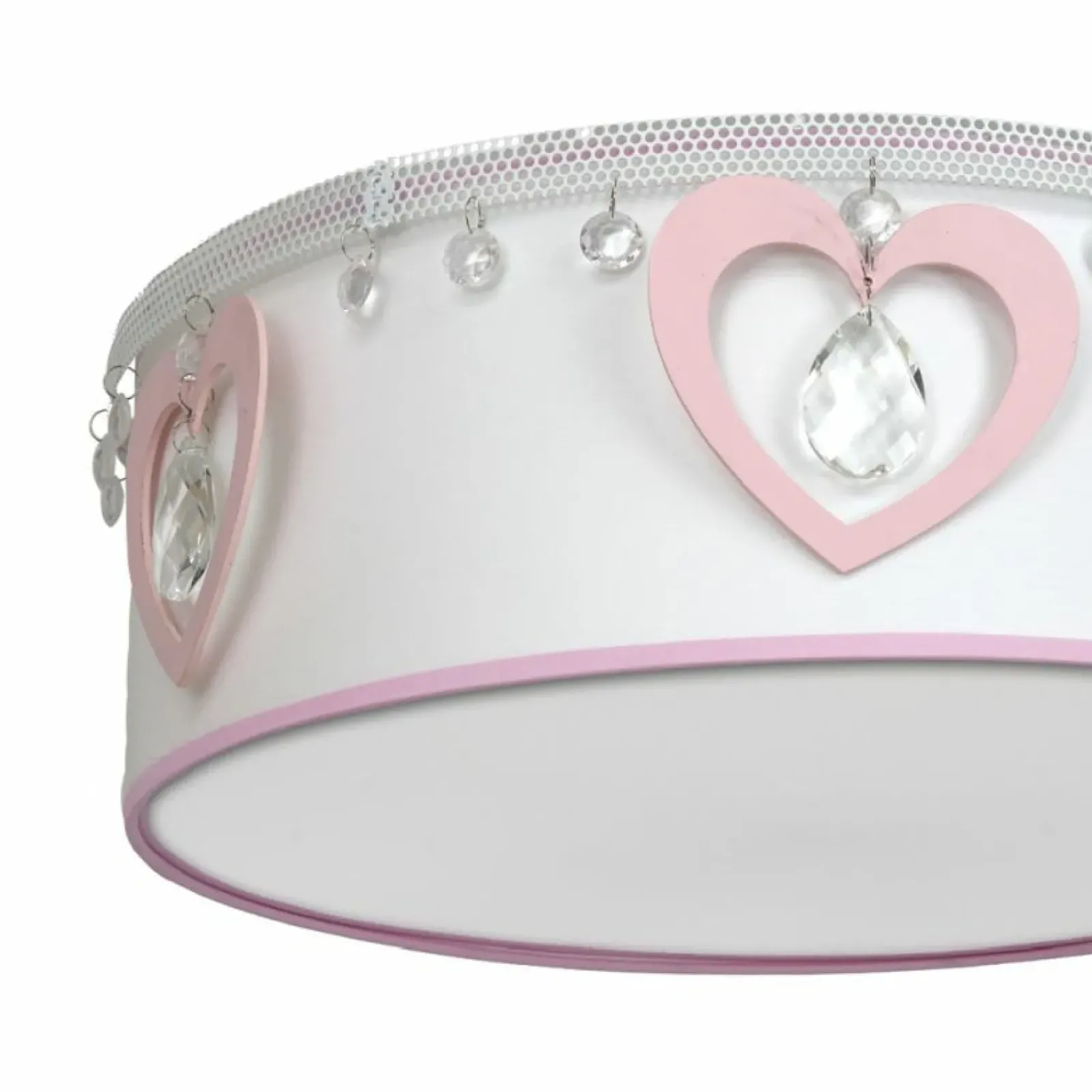 Sklep Kaja Biało-różowa lampa plafon dziecięcy - serduszka MLP8279 HEART | Kaja Clearance