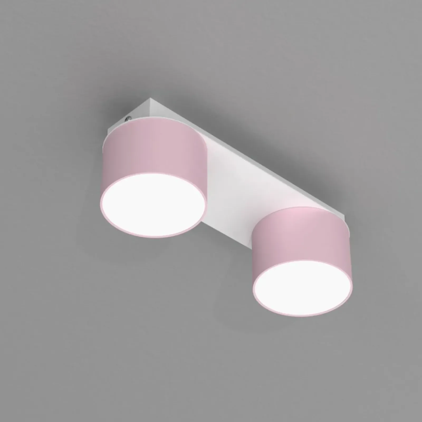 Sklep Kaja Biało-różowa lampa sufitowa do pokoju dziecka MLP7554 z serii DIXIE | Kaja Oświe Best