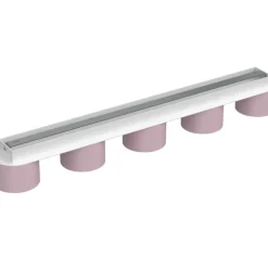 Sklep Kaja Biało-różowa lampa sufitowa, na pięć żarówek MLP7557 z serii DIXIE | Kaja Oświet Store