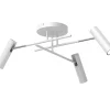 Sklep Kaja Biało-srebrna lampa sufitowa z trzema tubami LX 330 AXION | Kaja Fashion