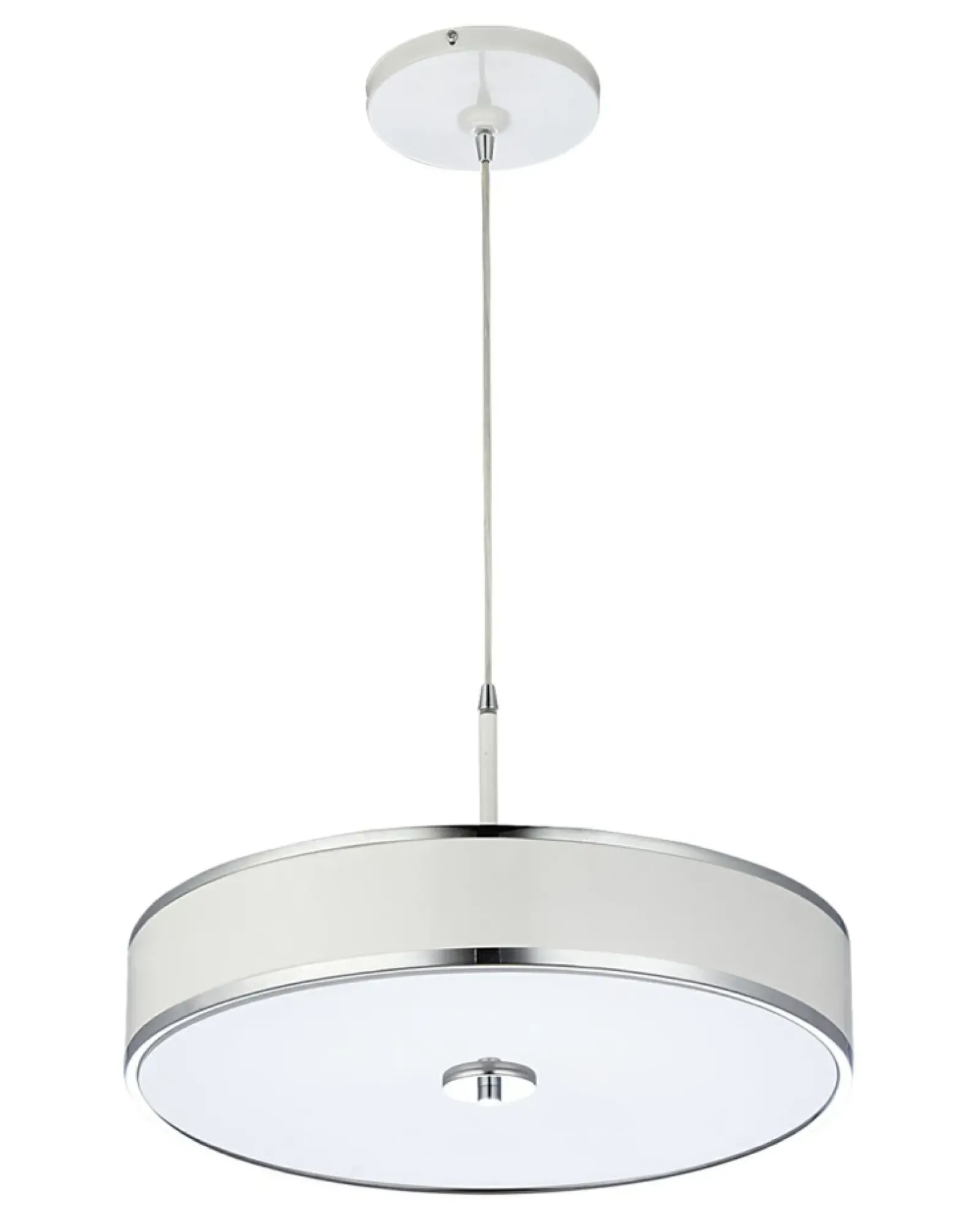 Sklep Kaja Biało-srebrna lampa wisząca z abażurem JUP 1223 JAZZ | Kaja Discount