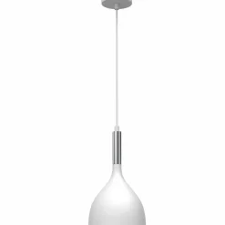 Sklep Kaja Biało-srebrna lampa wisząca, do sypialni LX 3899 z serii NOAK | Kaja Best Sale