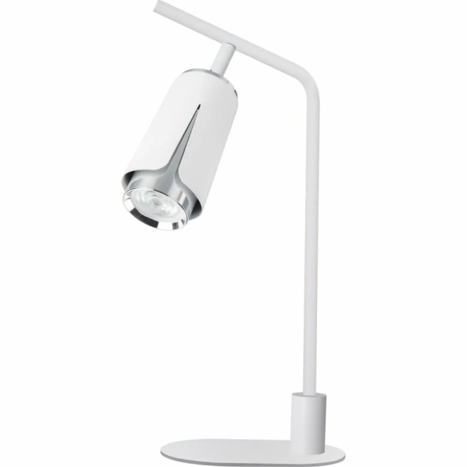 Sklep Kaja Biało-srebrna, nowoczesna lampka biurkowa ML0276 FLOWER | Kaja* Lampki Biurkowe