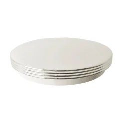Sklep Kaja Biało-srebrny plafon LED ⌀26cm 4000K ML4266 BRAVO | Kaja Oświetlenie* Plafony Klasyczne|Plafony Nowoczesne