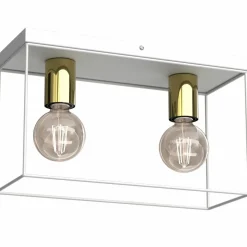 Sklep Kaja Biało-złota lampa sufitowa na ozdobne żarówki LX 4357 HOMEN | Kaja New
