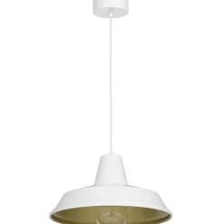 Sklep Kaja Biało-złota lampa wisząca do jadalni ⌀36 LX 4031 CLASS | Kaja Cheap