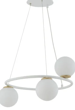 Sklep Kaja Biało-złota lampa wisząca do stylowej sypialni SIG 33384 GAMA KOŁO Best Sale