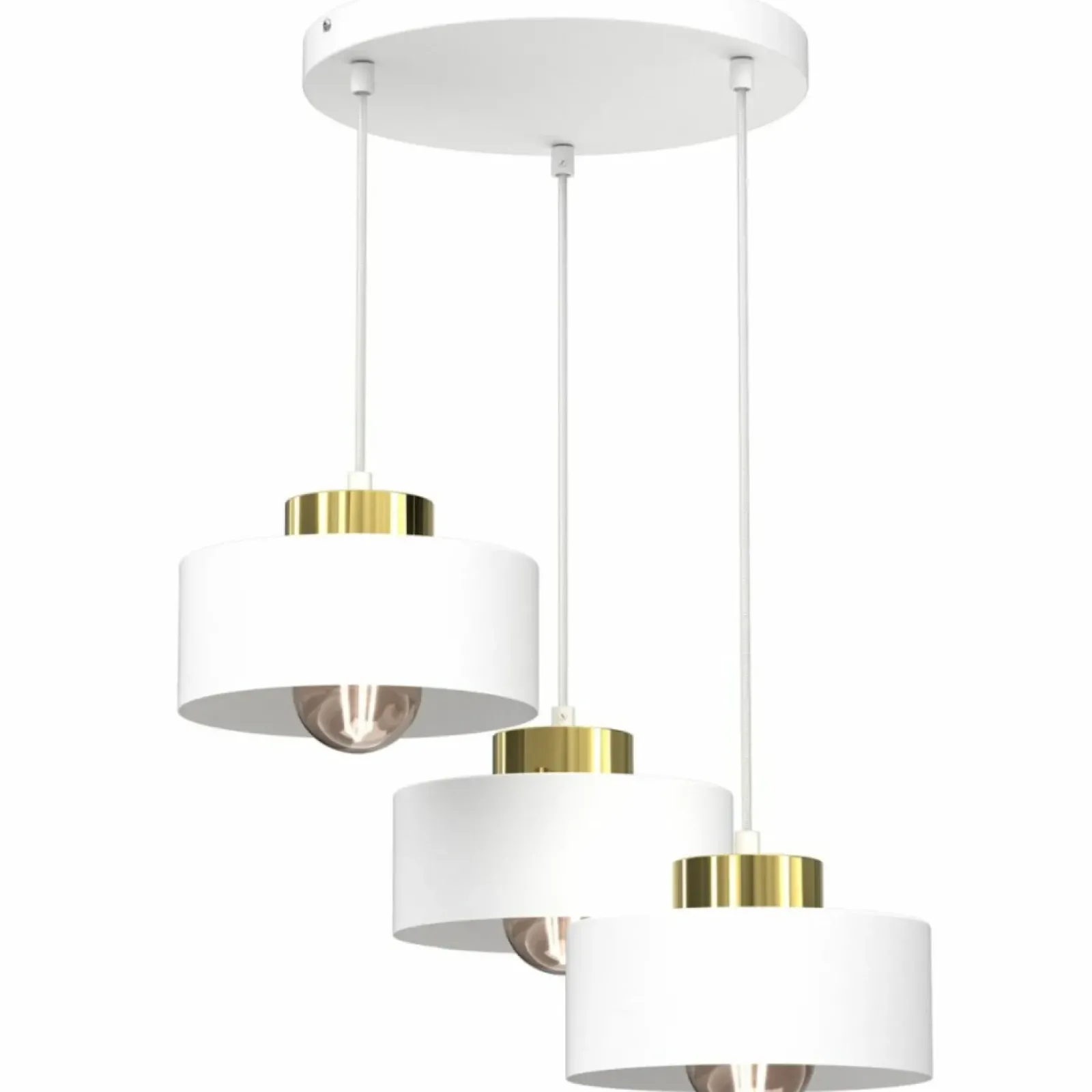 Sklep Kaja Biało-złota lampa wisząca na klatkę schodową LX 9850 MARTI | Kaja Shop