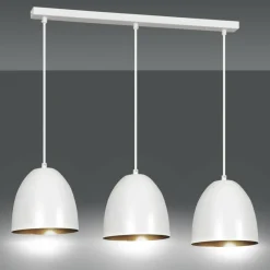 Sklep Kaja Biało-złota lampa wisząca nad stół w jadalni 411/3 | Kaja Oświetlenie Flash Sale