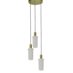 Sklep Kaja Biało-złota lampa wisząca, wąskie klosze LP-945/3P WH TIRANA | Kaja New
