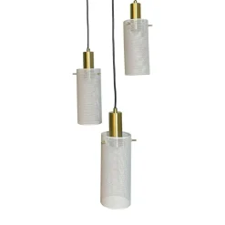 Sklep Kaja Biało-złota lampa wisząca, wąskie klosze LP-945/3P WH TIRANA | Kaja New