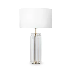 Sklep Kaja Biało-złota lampka nocna, do sypialni MOD304TL-01G z serii MUSE | Kaja* Lampki Stołowe Z Abażurem|Nowoczesne Lampki Stołowe
