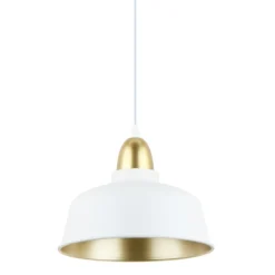 Sklep Kaja Biało-złota, nowoczesna lampa wisząca do kuchni A8063-WH z serii MENSA Store