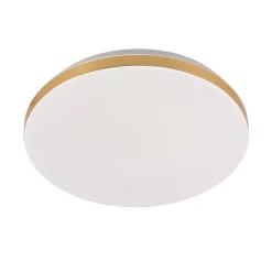 Sklep Kaja Biało-złoty plafon LED barwa neutralna LP-335/1C S 4GD – BABILON* Plafony Klasyczne|Plafony Nowoczesne