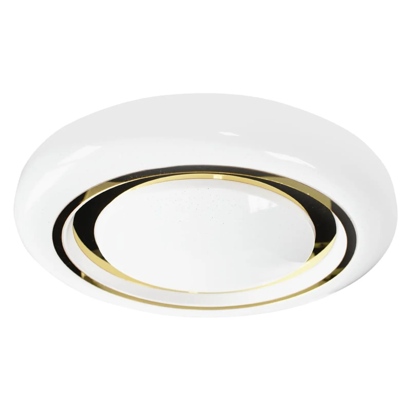 Sklep Kaja Biało-złoty plafon ze zintegrowanym LED-em ML8127 z serii MEGAN | Kaja Oświetlen* Plafony Nowoczesne|Lampy Led