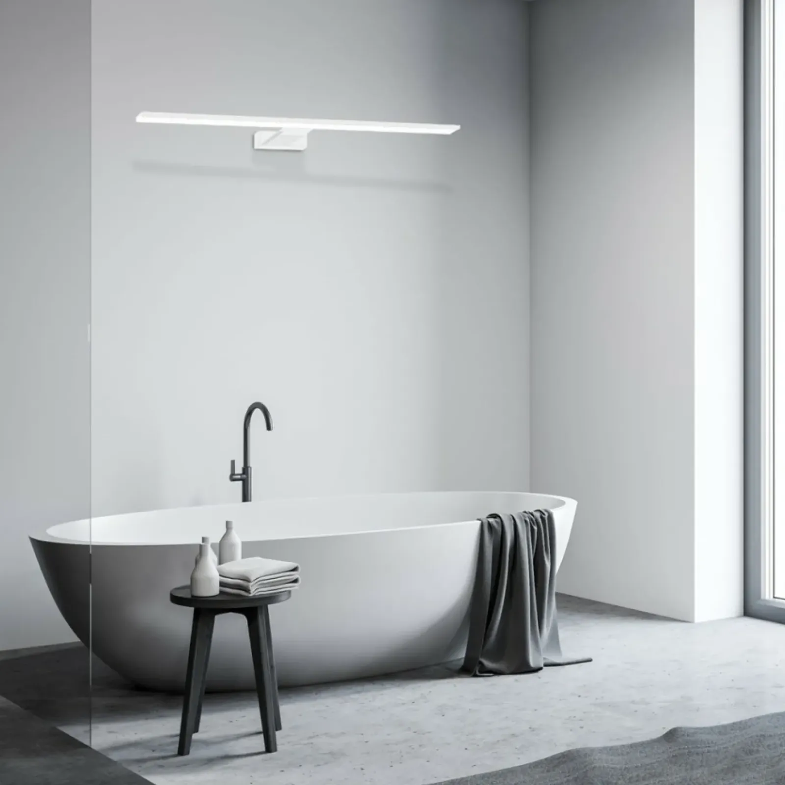 Sklep Kaja Biały kinkiet, idealny nad lustro w łazience ML6337 z serii SHINE | Kaja Oświetl* Lampy Led