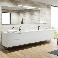 Sklep Kaja Biały kinkiet, idealny nad lustro w łazience ML6337 z serii SHINE | Kaja Oświetl* Lampy Led