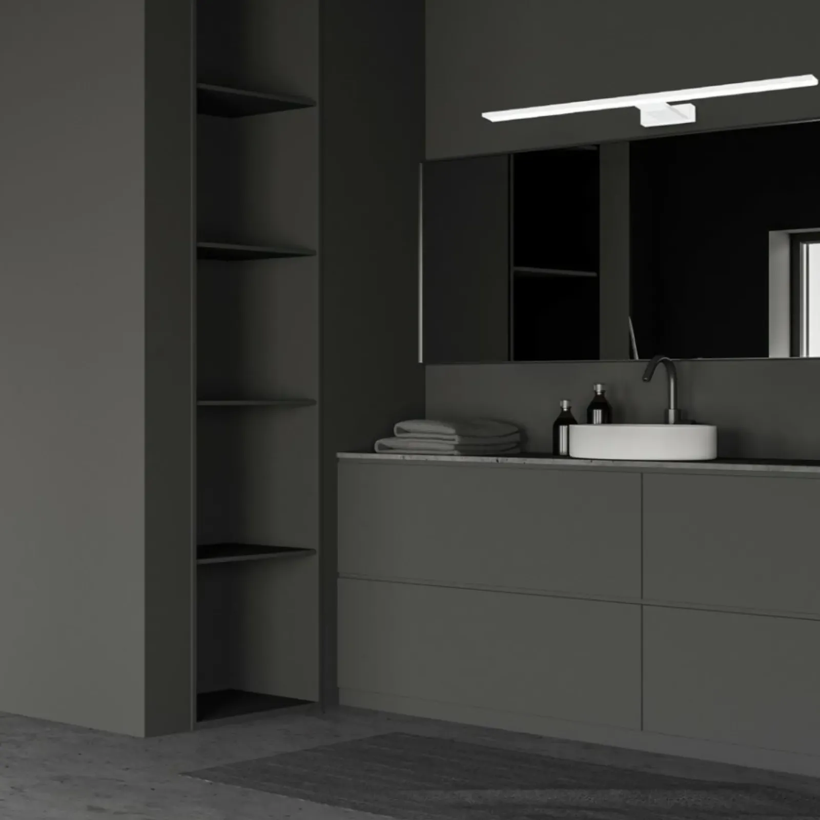 Sklep Kaja Biały kinkiet, idealny nad lustro w łazience ML6337 z serii SHINE | Kaja Oświetl* Lampy Led