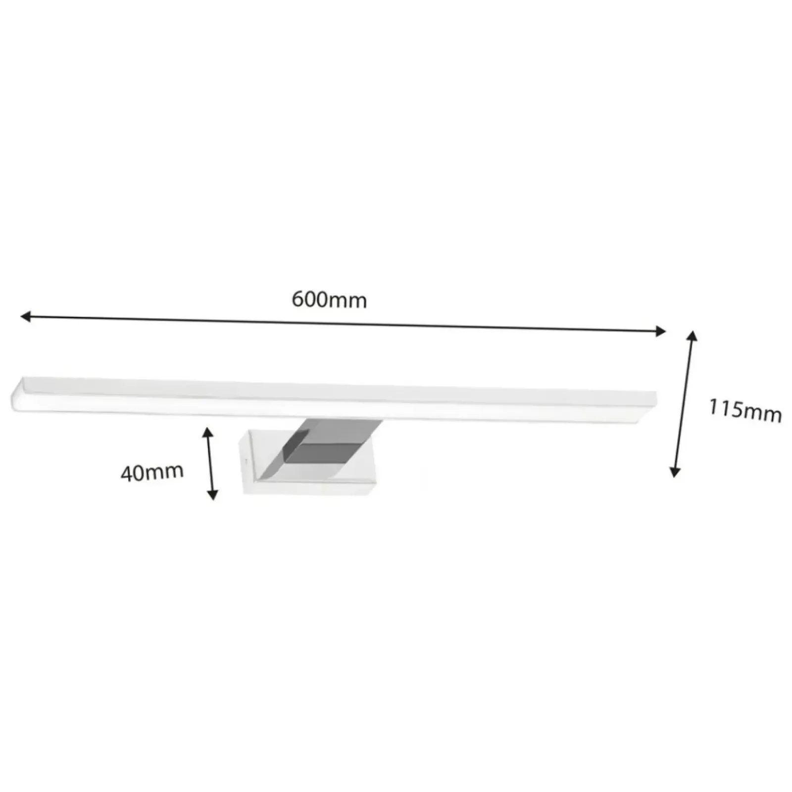 Sklep Kaja Biały kinkiet, nad lustro w korytarzu ML7882 z serii SHINE | Kaja Oświetlenie* Lampy Led