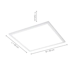 Sklep Kaja , kwadratowy plafon z regulowaną barwą 14530-16 z serii FLAT biały Cheap