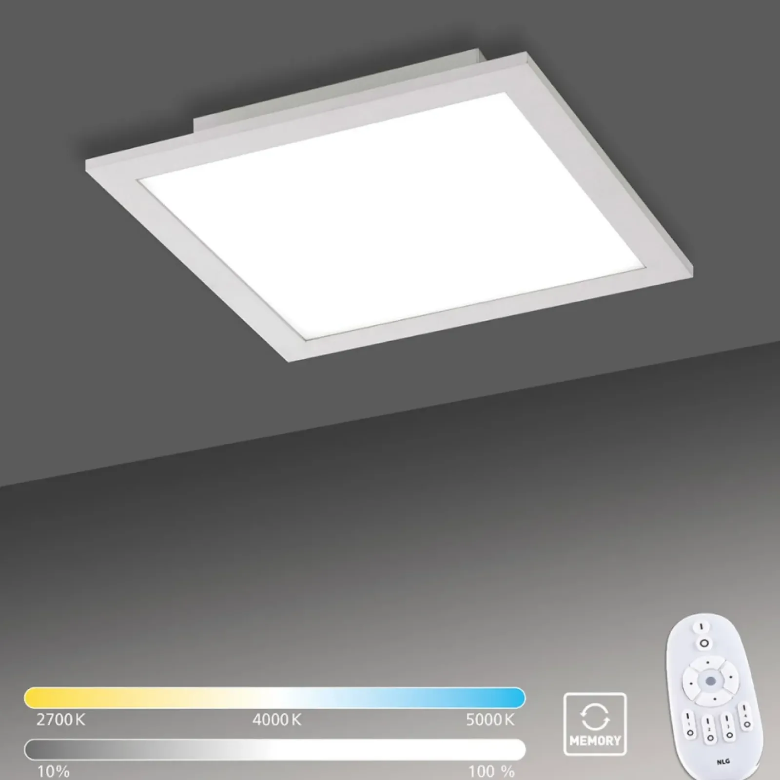 Sklep Kaja , kwadratowy plafon z regulowaną barwą 14530-16 z serii FLAT biały Cheap