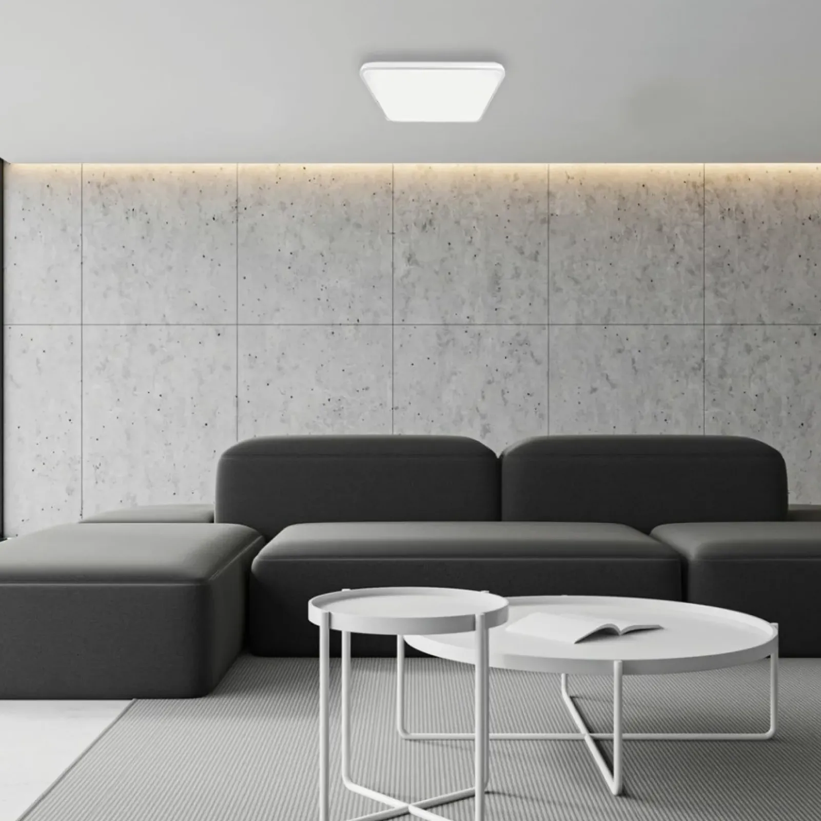 Sklep Kaja Biały plafon z neutralną barwą światła ML7934 z serii FABIO | Kaja Oświetlenie* Lampy Led|Plafony Nowoczesne
