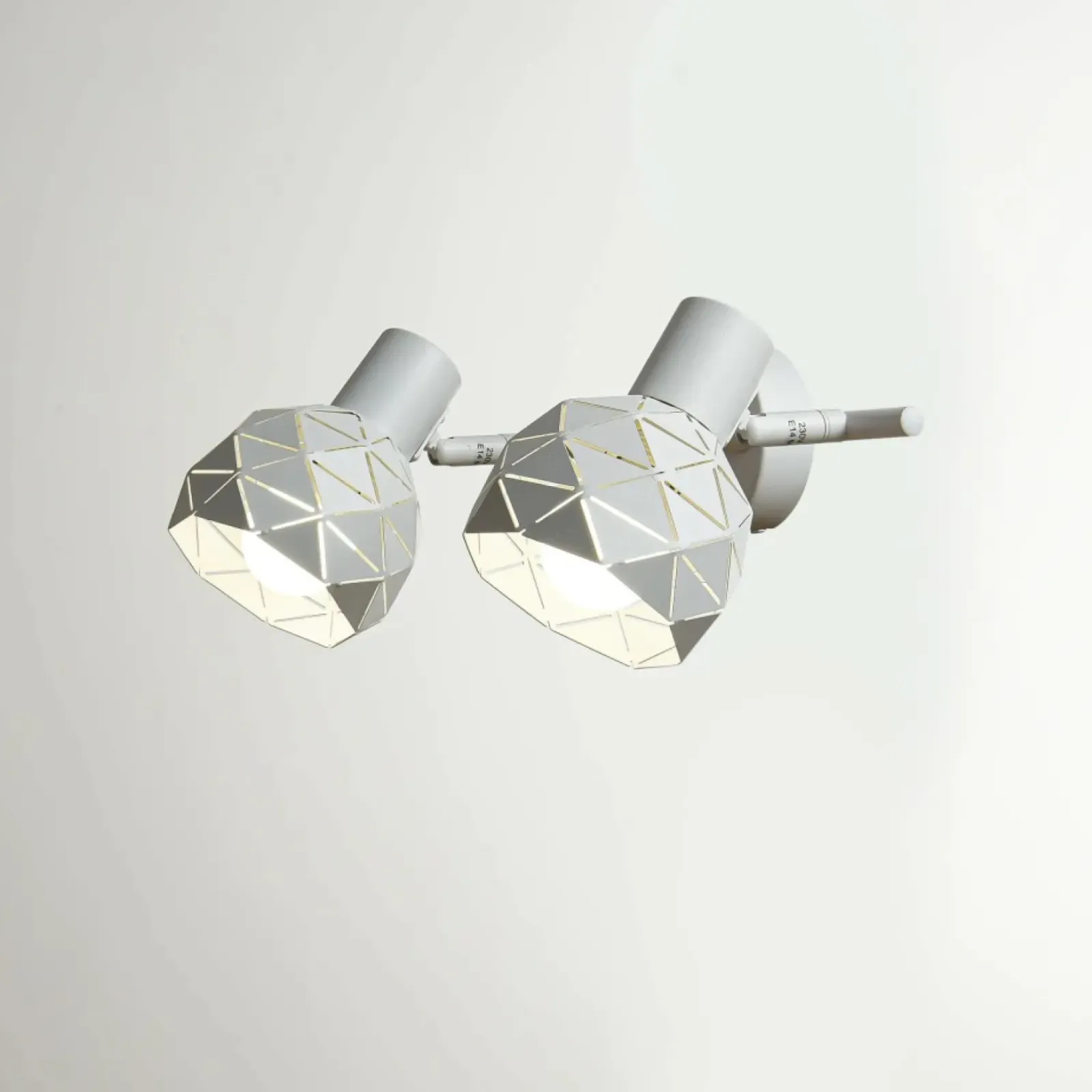 Sklep Kaja Biały, podwójny reflektor na listwie LP-8069/2WS WH REUS | Kaja Outlet