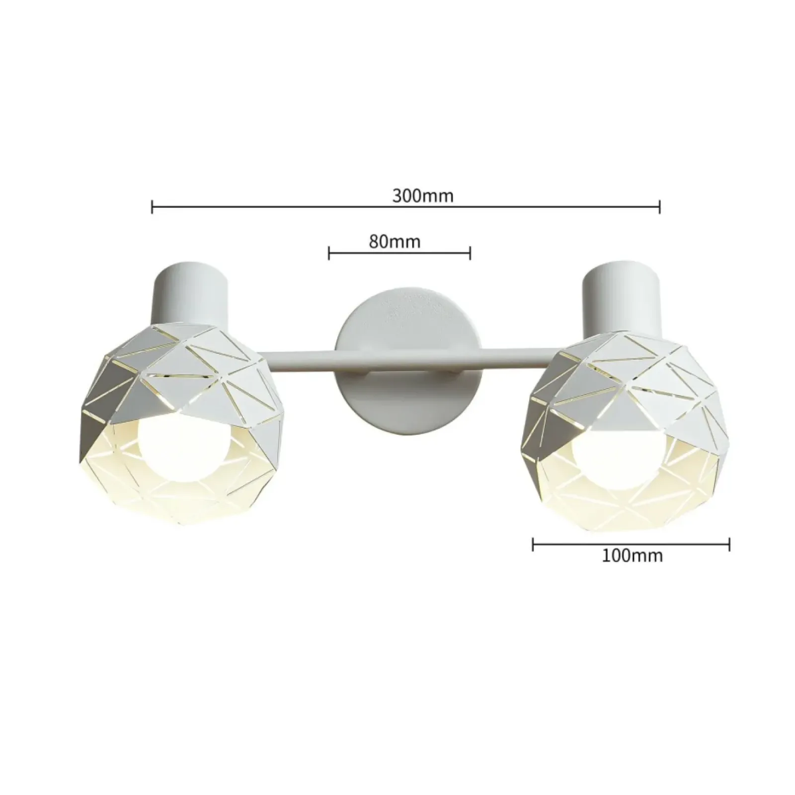 Sklep Kaja Biały, podwójny reflektor na listwie LP-8069/2WS WH REUS | Kaja Outlet