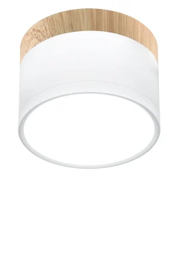 Sklep Kaja Biały spot z elementem drewna, do holu 2273648 z serii TUBA | Kaja* Lampy Led