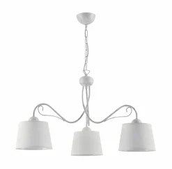 Sklep Kaja Biały żyrandol, do wnętrz skandynawskich JUP 1345 KAMELIA | Kaja* Żyrandole Z Abażurem|Randole Tradycyjne