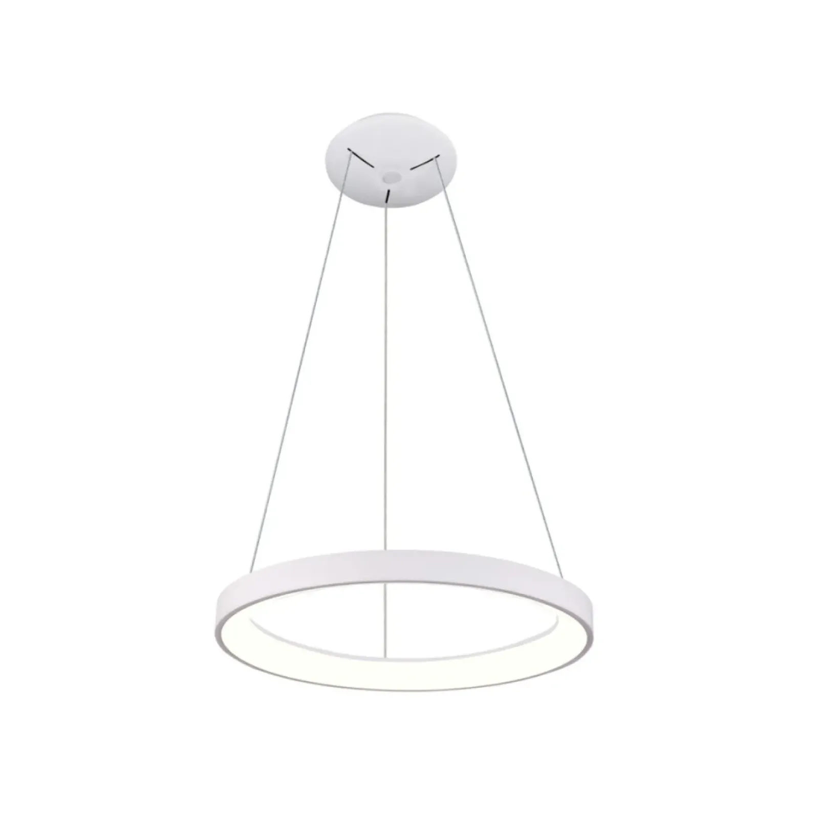 Sklep Kaja Biały żyrandol LED obręcz ⌀48cm PND-53675-048RPC-WH-3KS4K VICO | Kaja Cheap