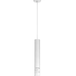 Sklep Kaja Biały zwis w kształcie tuby, gwint GU10 LX 5751 TIBIA STRIPE | Kaja Fashion