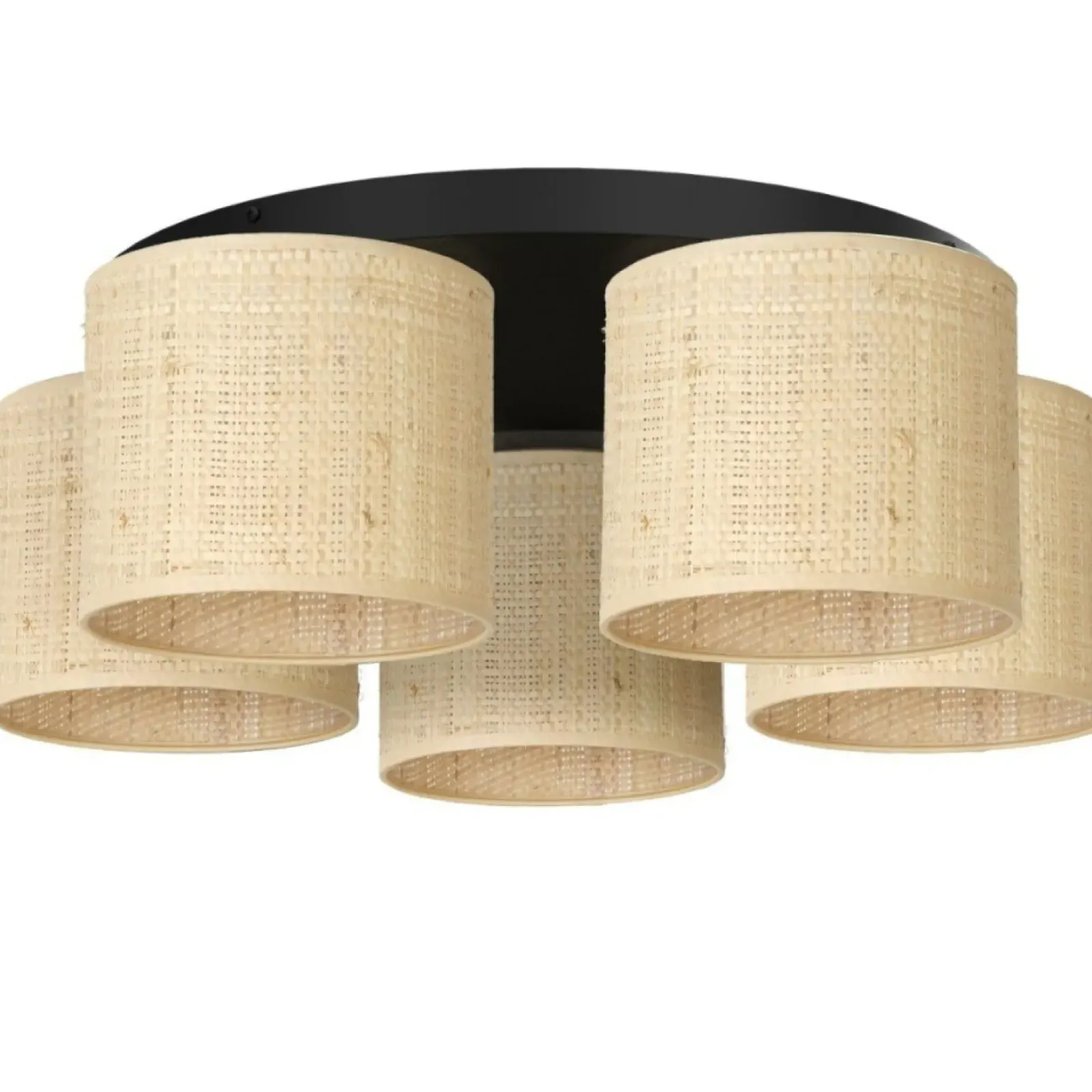 Sklep Kaja Boho lampa sufitowa z pięcioma abażurami LX 5277 z serii RATTAN | Kaja beżowy Sale