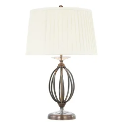 Sklep Kaja Boho lampka nocna z abażurem AG-TL-AGED-BRASS z serii AEGEAN* Lampki Stołowe Z Abażurem|Tradycyjne Lampki Stołowe