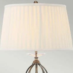 Sklep Kaja Boho lampka nocna z abażurem AG-TL-AGED-BRASS z serii AEGEAN* Lampki Stołowe Z Abażurem|Tradycyjne Lampki Stołowe