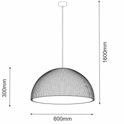 Sklep Kaja Brązowa, kopułowa lampa wisząca 60x30cm ANT 5039 GANDRA | Kaja Online