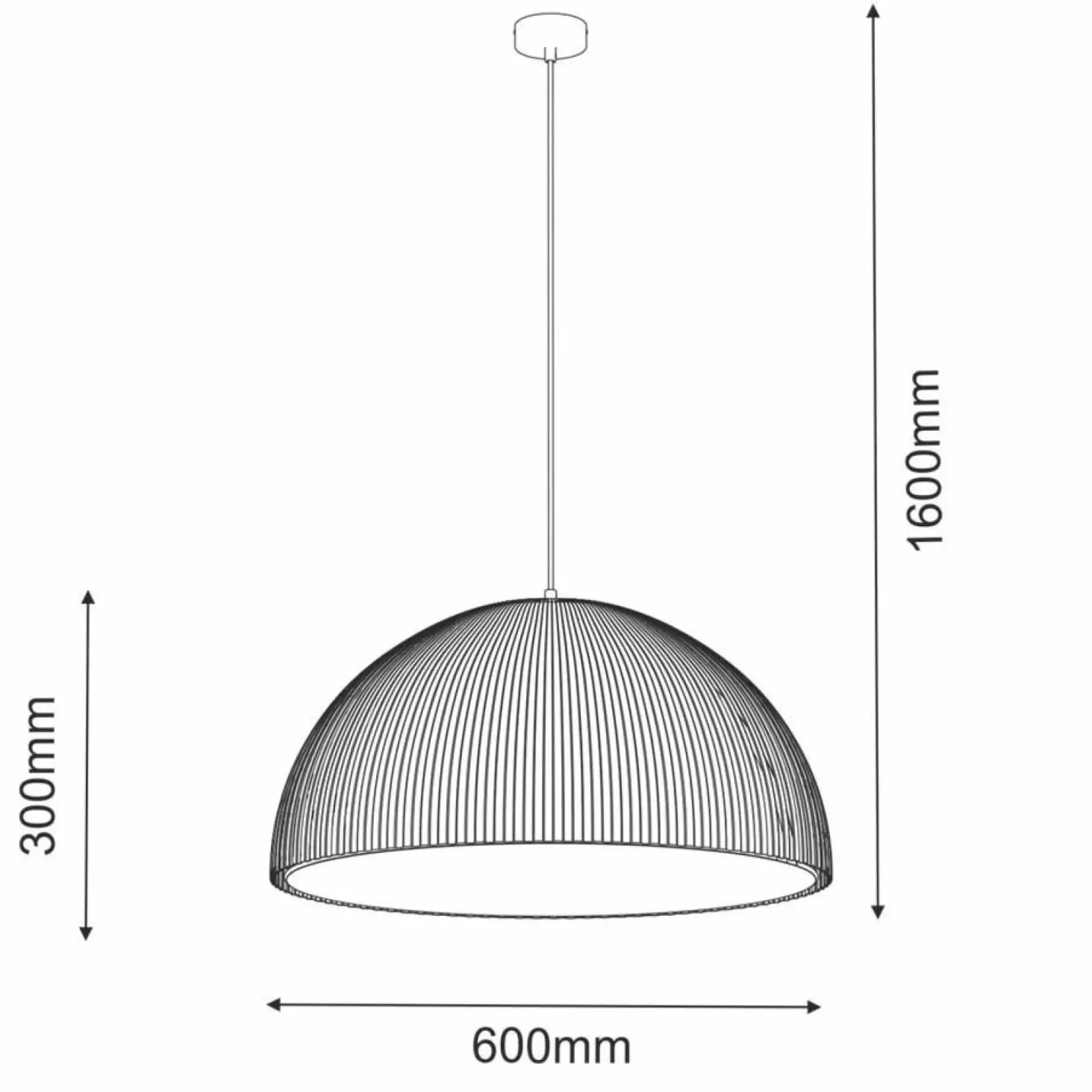 Sklep Kaja Brązowa, kopułowa lampa wisząca 60x30cm ANT 5039 GANDRA | Kaja Online