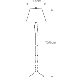 Sklep Kaja Brązowa lampa podłogowa FE-LINCOLNDALE-FL z serii LINCOLNDALE* Tradycyjne Lampy Podłogowe|Lampy Podłogowe Z Abażurem