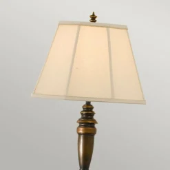 Sklep Kaja Brązowa lampa podłogowa FE-LINCOLNDALE-FL z serii LINCOLNDALE* Tradycyjne Lampy Podłogowe|Lampy Podłogowe Z Abażurem
