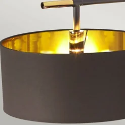 Sklep Kaja Brązowa lampa połogowa do salonu BALANCE-FL-BRPB z serii BALANCE* Lampy Podłogowe Z Abażurem|Tradycyjne Lampy Podłogowe