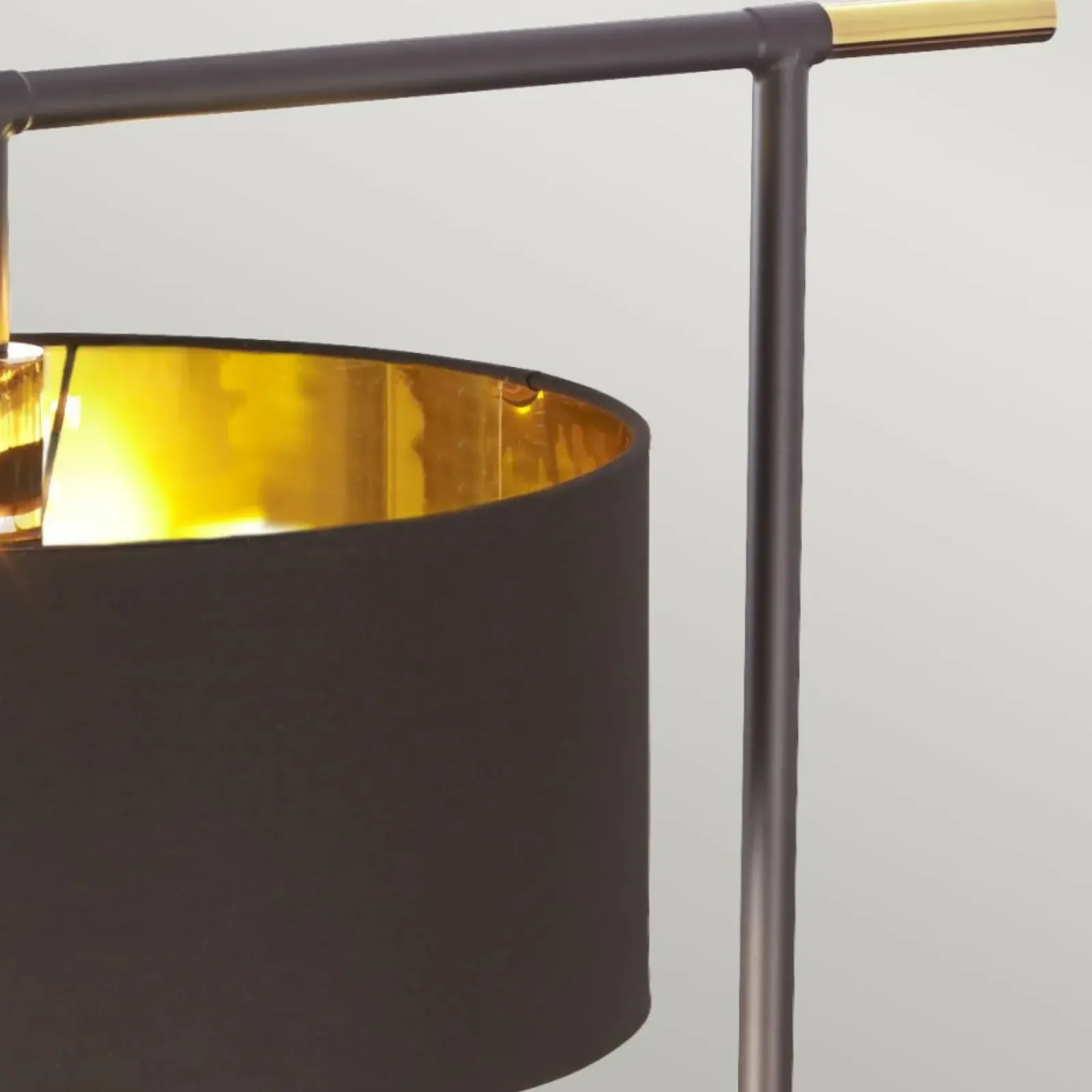 Sklep Kaja Brązowa lampa połogowa do salonu BALANCE-FL-BRPB z serii BALANCE* Lampy Podłogowe Z Abażurem|Tradycyjne Lampy Podłogowe