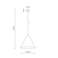 Sklep Kaja Brązowa lampa wisząca do sypialni ⌀32cm TK 10038 CONO | Kaja New