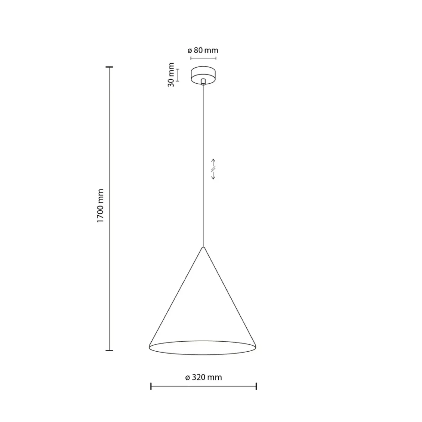Sklep Kaja Brązowa lampa wisząca do sypialni ⌀32cm TK 10038 CONO | Kaja New